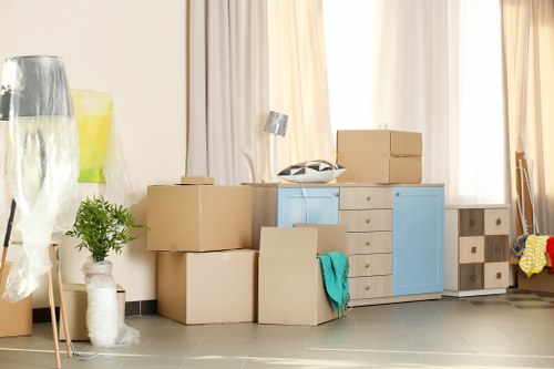 Local home moving team working in Kensington street with residential properties