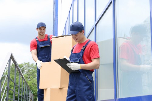 Kensington movers preparing boxes and furniture for a local move