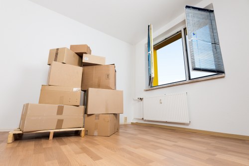 Loading furniture into a van for a Kensington move