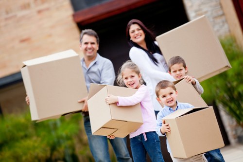 Kensington office movers handling desks, storage units, and equipment carefully