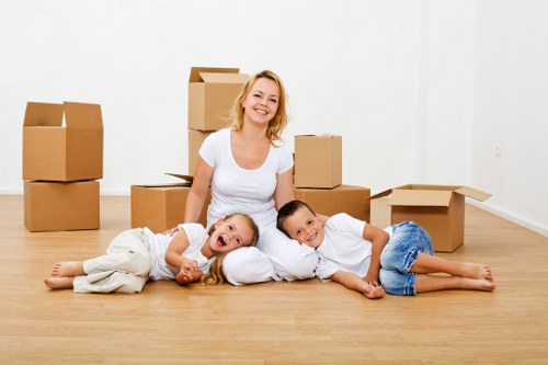 Loading furniture into a removal vehicle for a Kensington move