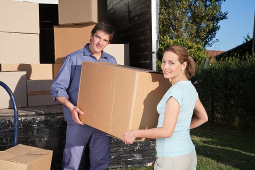 Office moving team navigating access and loading challenges in Kensington